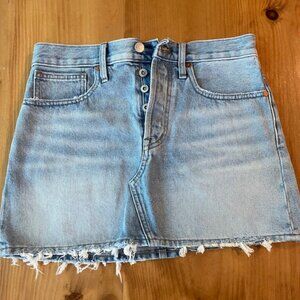 (SOLD) Madewell Womens Rigid Denim Relaxed Mini Skirt Size 26 EUC